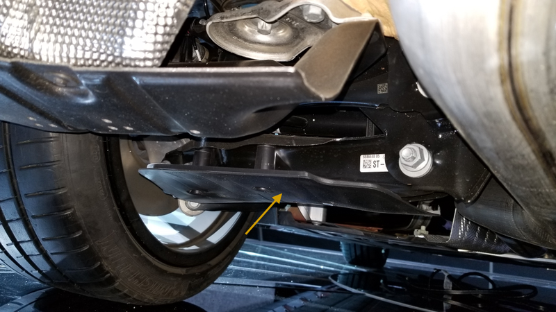 Toyota Supra rear suspension aero guides